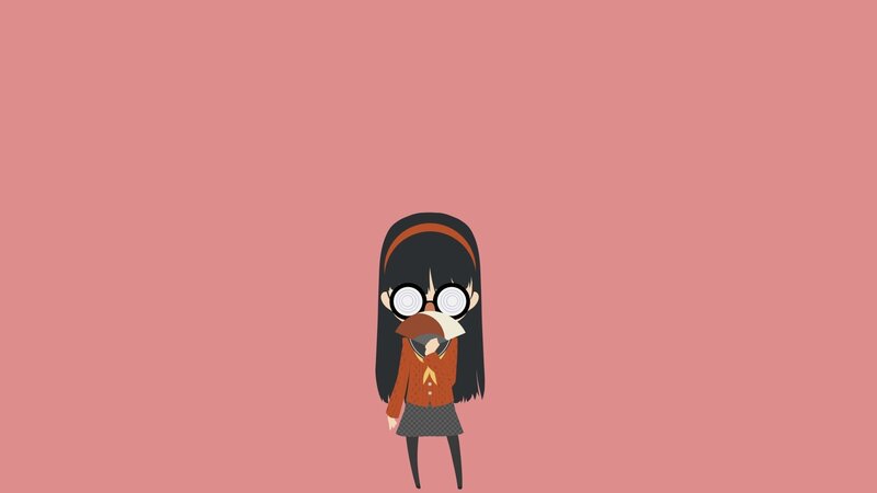 anime girl with glasses