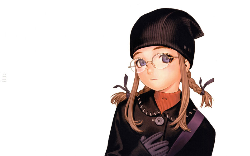 anime girl with glasses