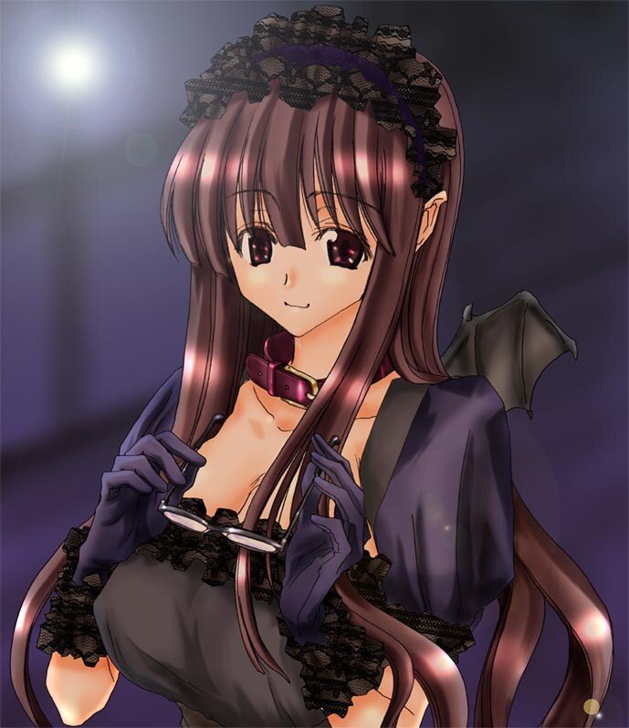anime girl with glasses