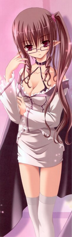 anime girl with glasses