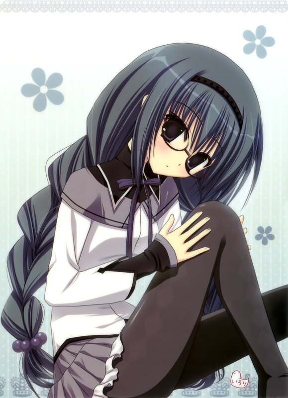 anime girl with glasses
