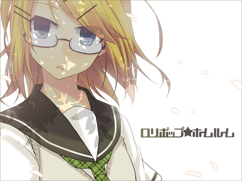 anime girl with glasses