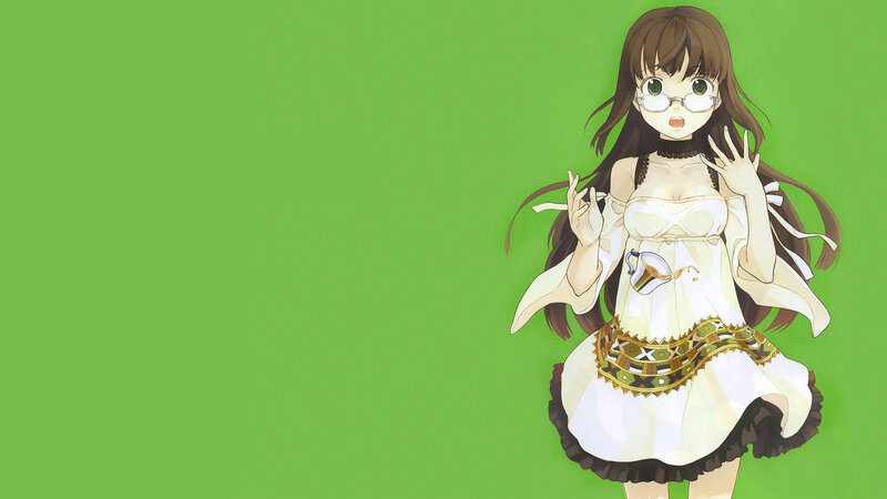 anime girl with glasses