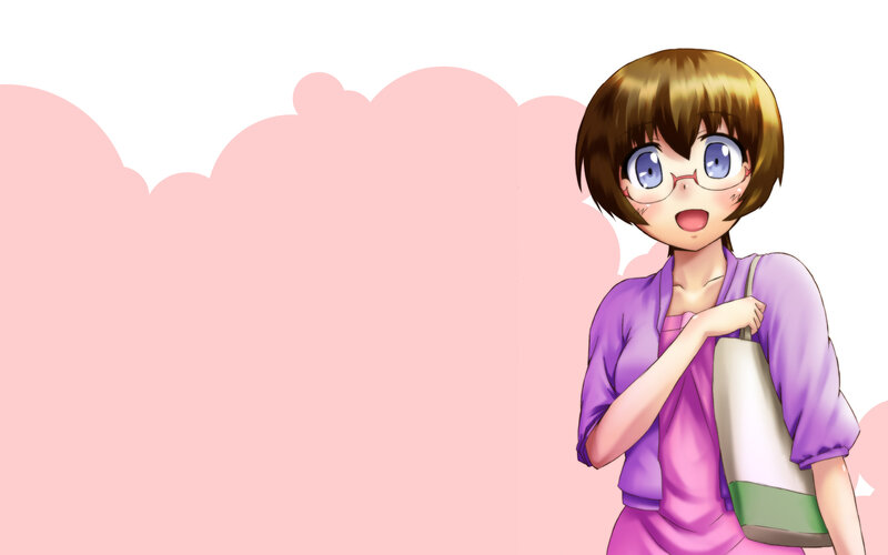 anime girl with glasses