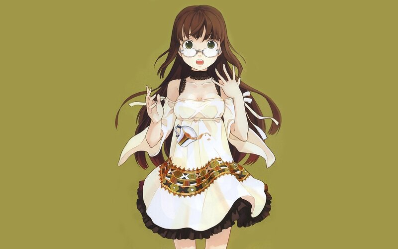 anime girl with glasses