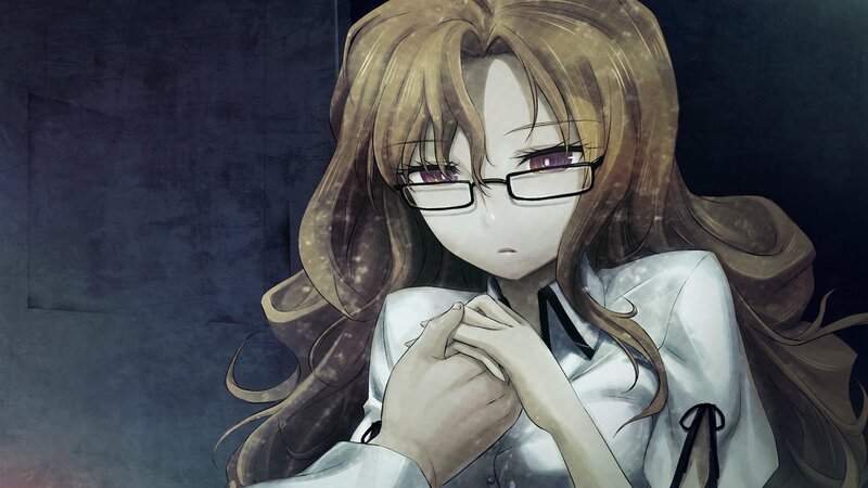 anime girl with glasses