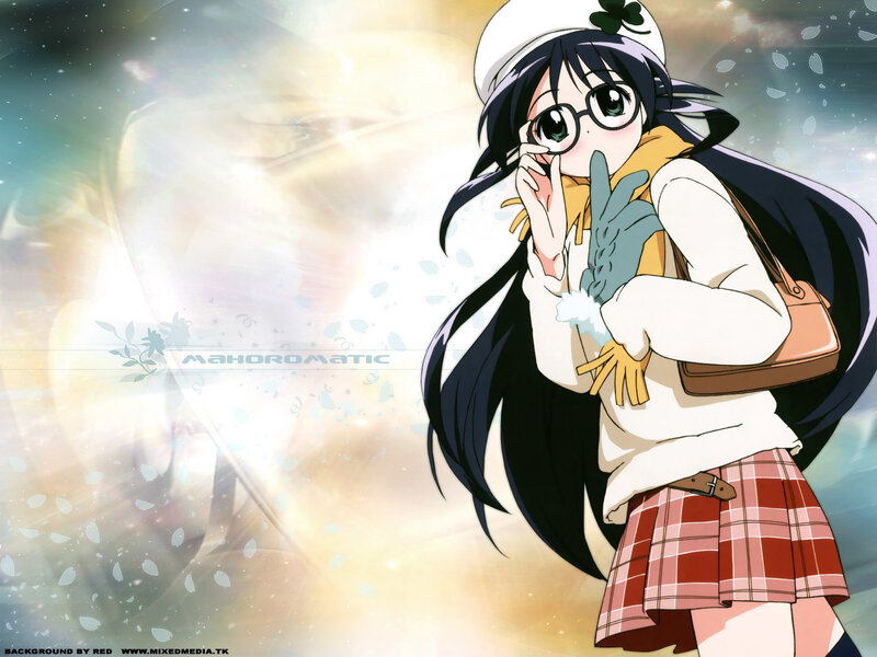 anime girl with glasses