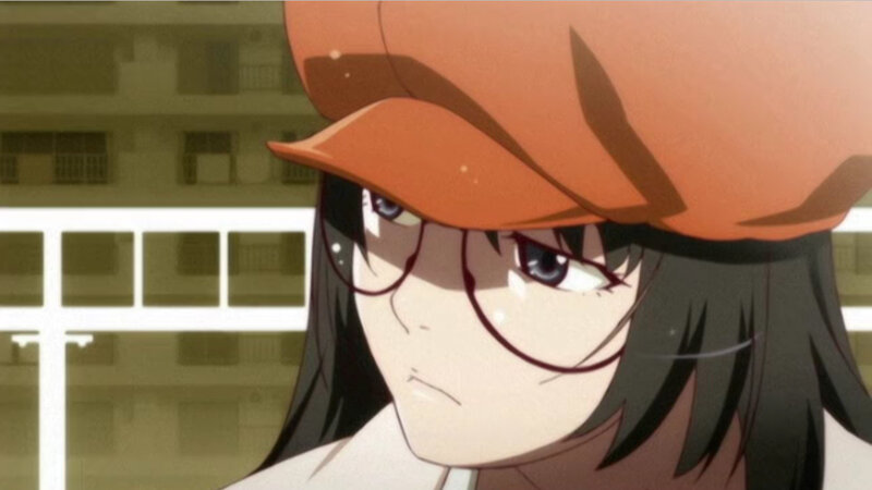anime girl with glasses