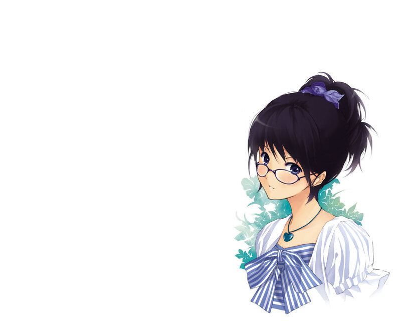anime girl with glasses