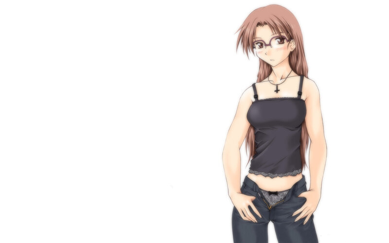anime girl with glasses