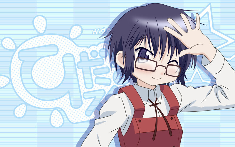 anime girl with glasses