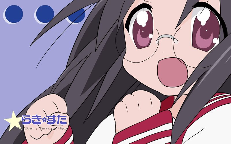 anime girl with glasses