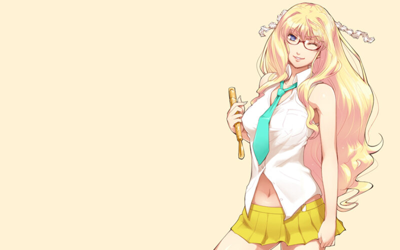 anime girl with glasses