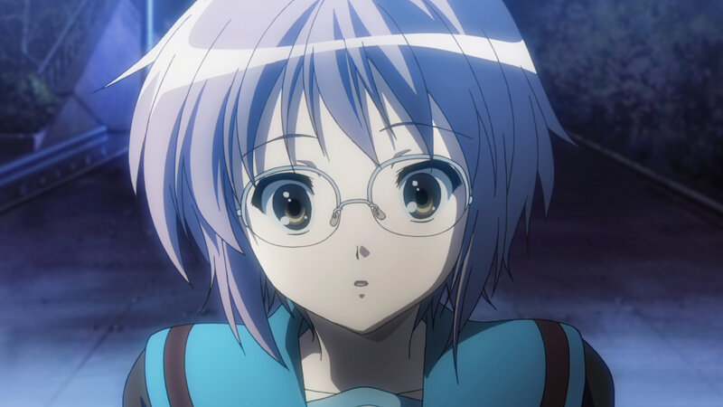 anime girl with glasses