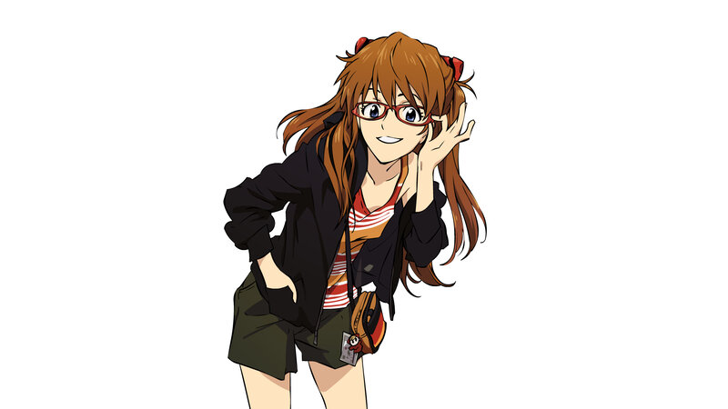 anime girl with glasses