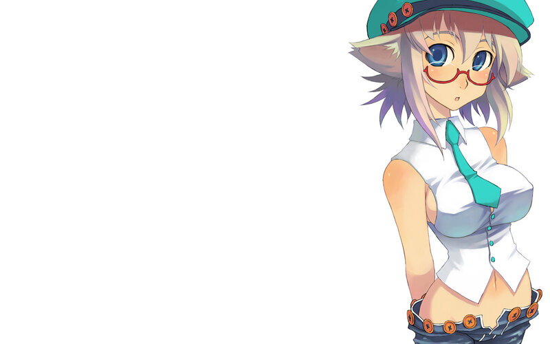 anime girl with glasses