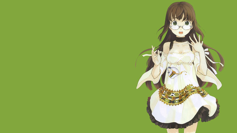 anime girl with glasses