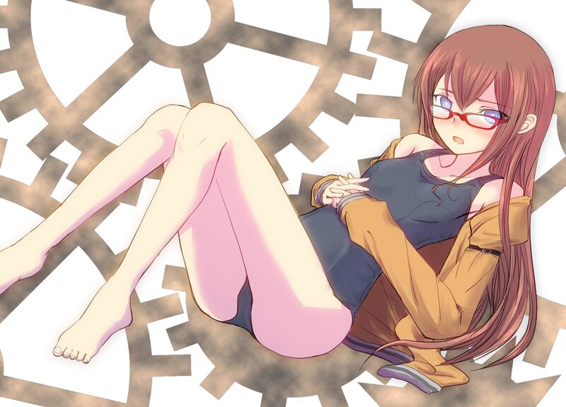 anime girl with glasses