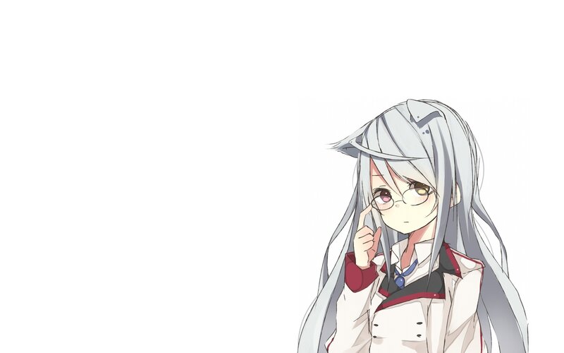 anime girl with glasses