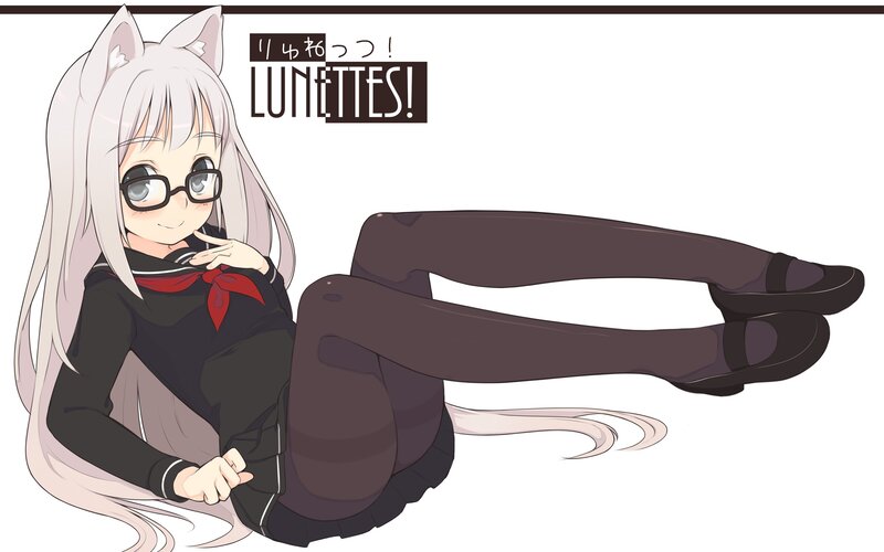 anime girl with glasses