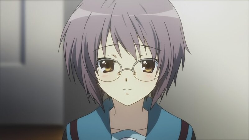 anime girl with glasses