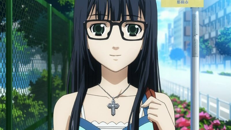 anime girl with glasses