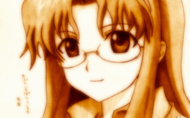 anime girl with glasses