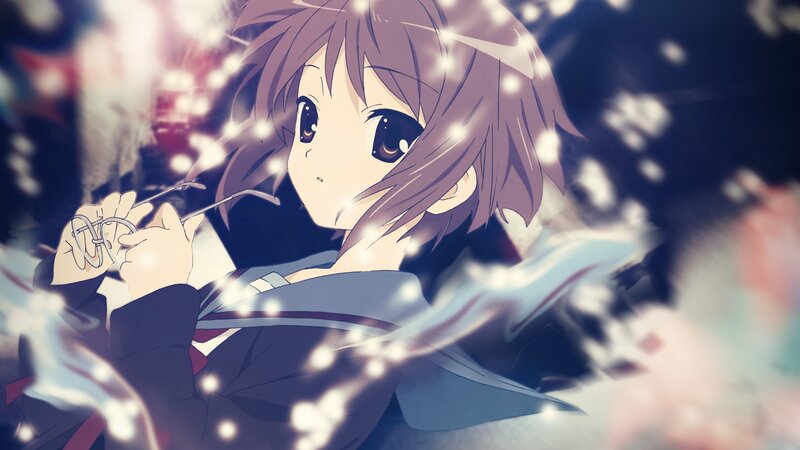anime girl with glasses
