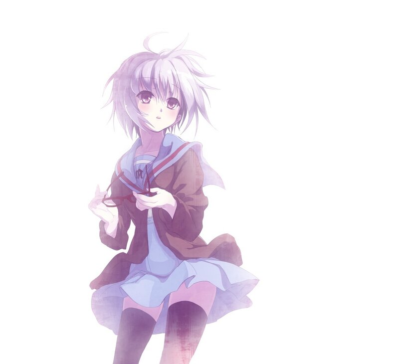 anime girl with glasses