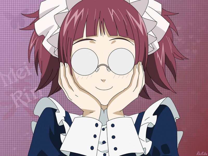 anime girl with glasses