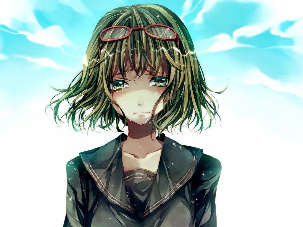 anime girl with glasses