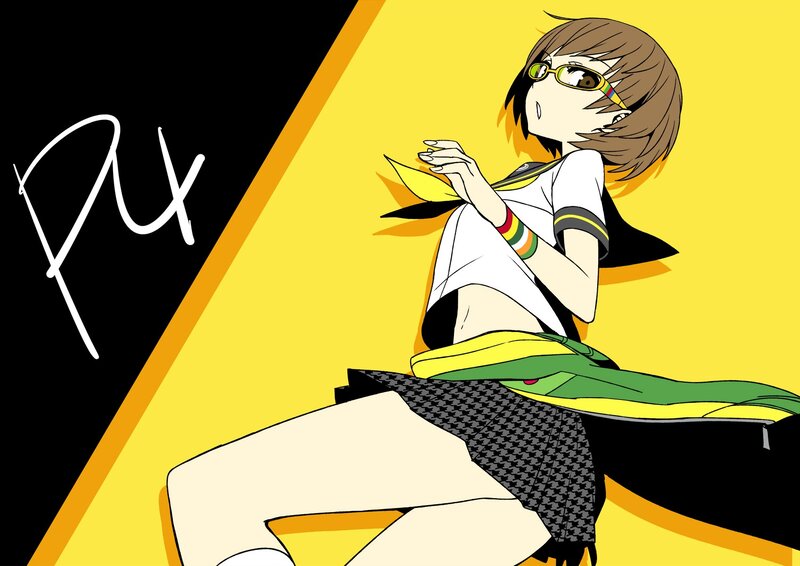 anime girl with glasses
