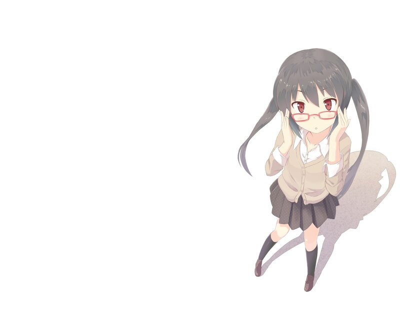 anime girl with glasses
