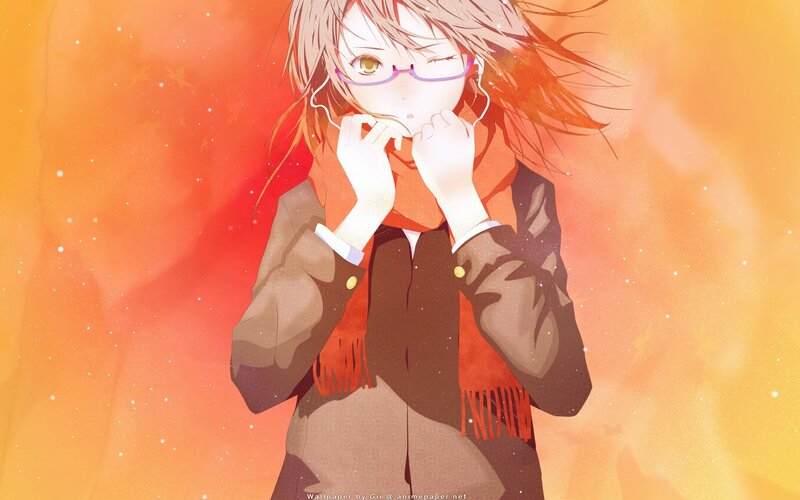 anime girl with glasses
