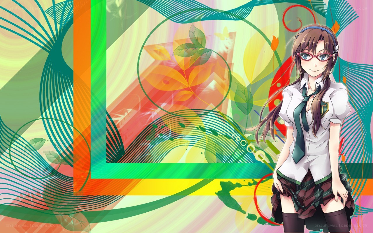 anime girl with glasses