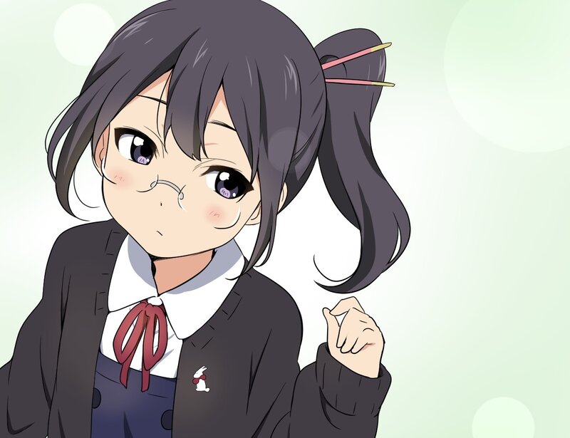 anime girl with glasses