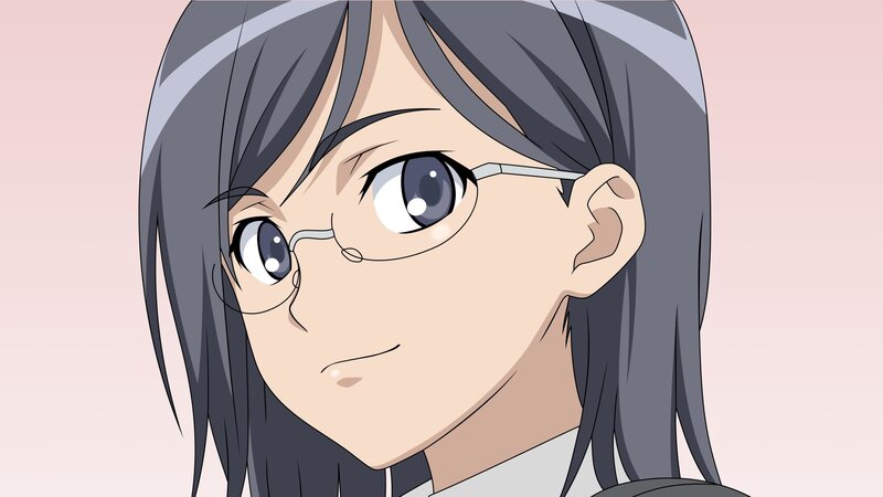 anime girl with glasses