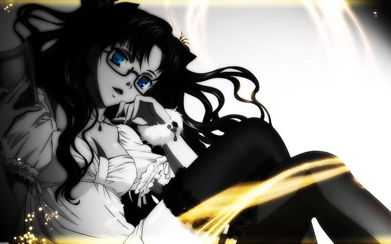 anime girl with glasses