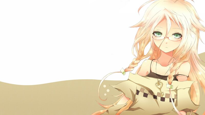 anime girl with glasses