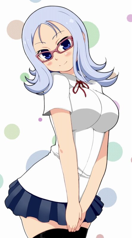 anime girl with glasses