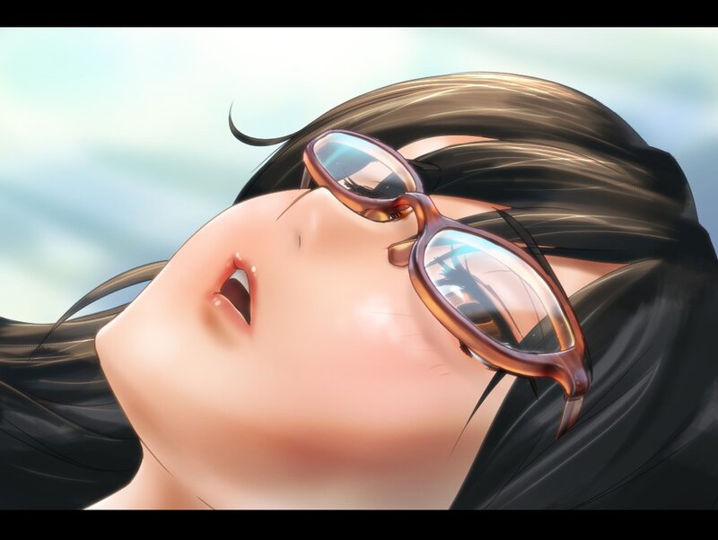 anime girl with glasses