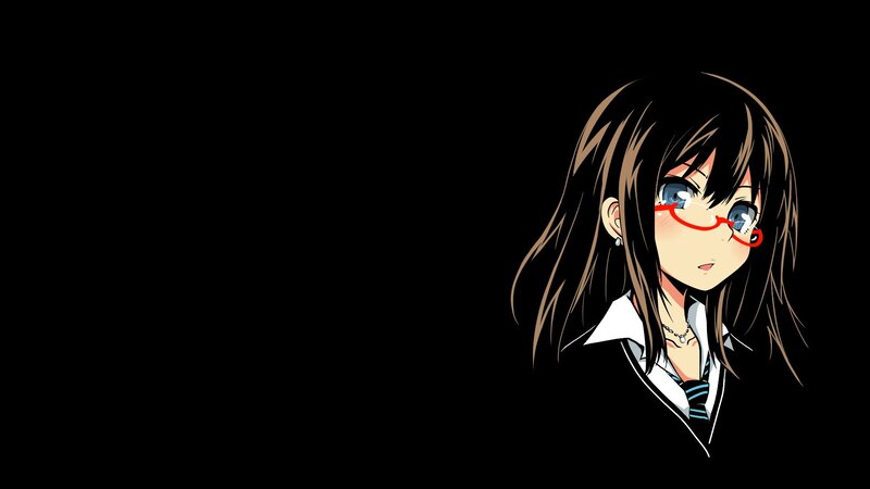 anime girl with glasses