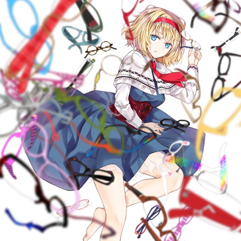 anime girl with glasses