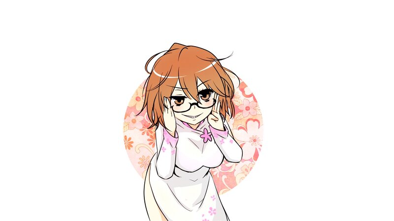 anime girl with glasses