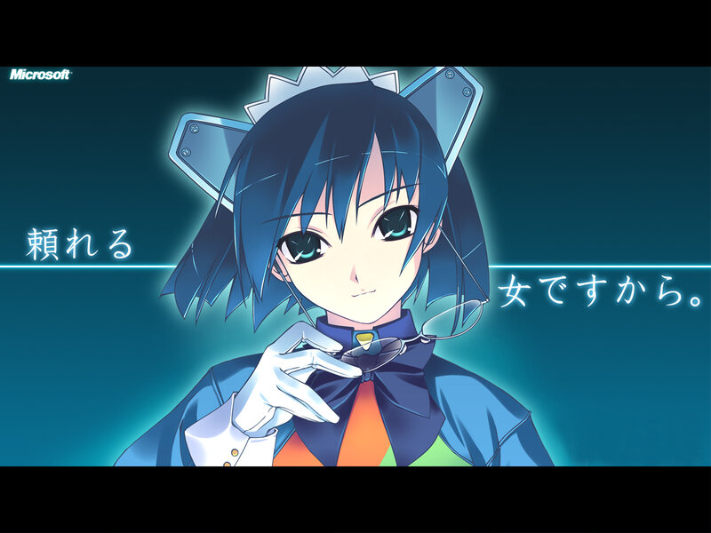 anime girl with glasses