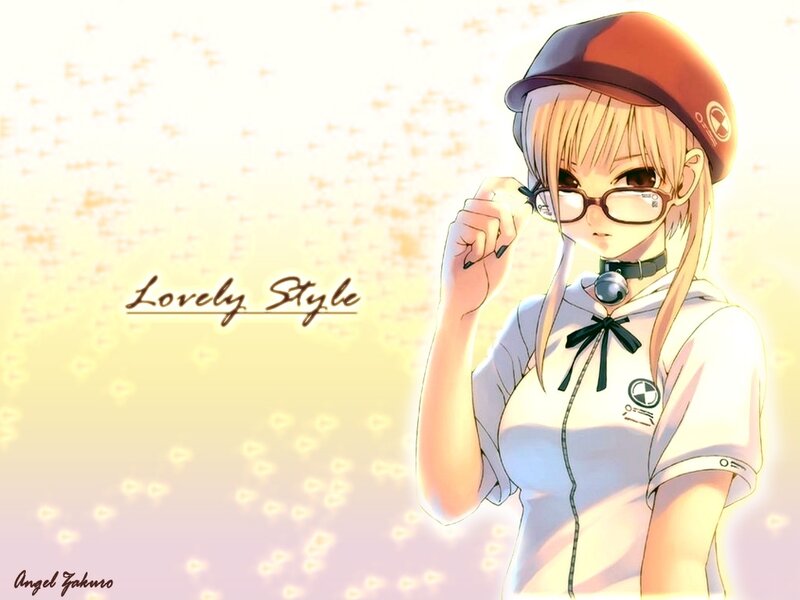 anime girl with glasses