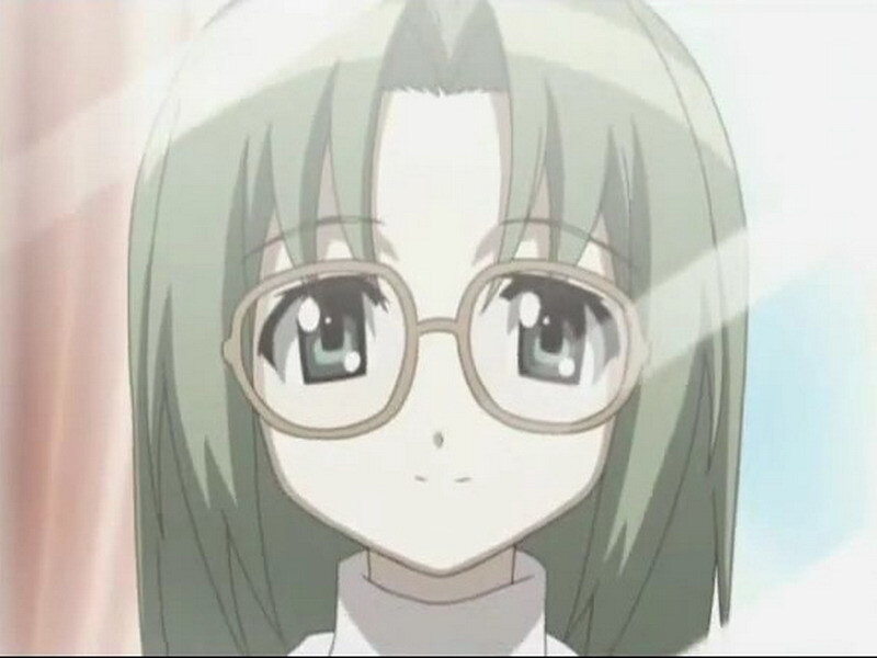 anime girl with glasses