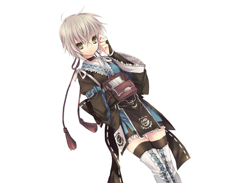 anime girl with glasses