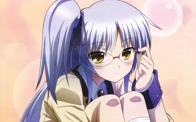anime girl with glasses