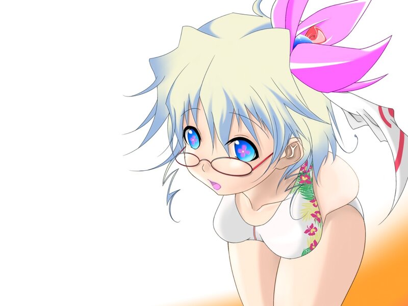 anime girl with glasses